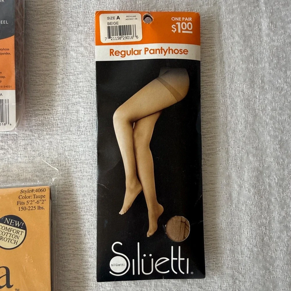9pc Y2k NOS Pantyhose Lot Silkies Isadora No Nonsense Hosiery 9‎ Pair